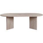 Drawer - table basse ovale effet travertin 119x60cm - beige - sam