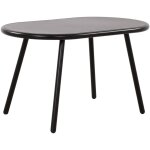 Table basse ovale int�rieur / ext�rieur en polypropyl�ne recycl� couleur noir 80 x 45 cm 100009189