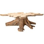 Table basse owiot en racine de teck naturel 160 x 140 x 45 cm