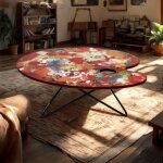 M&s - table basse palette de peinture 100x80x45cm en m�tal multicolore