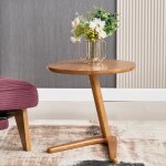 Table basse petite ronde 50x50x50cm table d'appoint haute pour salon chambre salle de s�jour table canap� ...