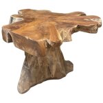 Table basse racine de teck pied central 65cm casita - 65x65x50 cm - kayu meuble Table basse racine de teck pied central 65cm casita - 65x65x50 cm - kayu meuble