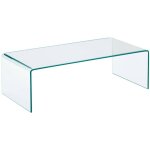 Table basse rectangulaire en verre tremp� 110cm transparent - glintz