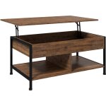 Homcom - table basse relevable - tagre infrieure, coffre de rangement - dim. 100l x 80l x 60h cm - ...