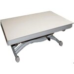 Table basse relevable - giovanni marchesi - zen - blanc - extensible - 10 couverts max