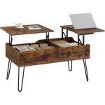 Woltu - table basse relevable table de salon, table basse industrielle, table de salle à manger, pieds ... Woltu - table basse relevable table de salon, table basse industrielle, table de salle à manger, pieds ...