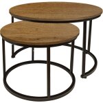 Table basse ronde, lot de 2, aulne, 53×47, 43×39, i begryf Table basse ronde, lot de 2, aulne, 53×47, 43×39, i begryf