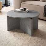 M&s - table basse ronde 60x33 cm effet b�ton gris - eklea