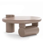 Table basse ronde asym�trique 100cm yang taupe