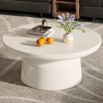 [jamais utilis]table basse, table ronde blanche de 80 cm de diamtre et 36 cm de hauteur pour le salon, ...