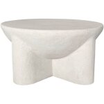 Table basse ronde en bois effet b�ton dana�