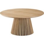 Table basse ronde en bois pitement cannel 80 cm - ada