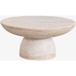 Sklum - table basse ronde en ciment aspect travertin (70 cm) ribeseya
