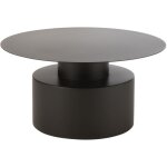 Hellin - table basse ronde 80x80x41 cm en métal noir - metti Hellin - table basse ronde 80x80x41 cm en métal noir - metti