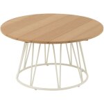 Table basse ronde - effet bois et fer naturel 80x80x40 cm Table basse ronde - effet bois et fer naturel 80x80x40 cm