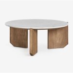 Table basse ronde lavinia en pierre naturelle et bois de manguier sklum Ø70 cm Table basse ronde lavinia en pierre naturelle et bois de manguier sklum Ø70 cm