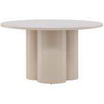 Table basse ronde  olivia  80cm beige