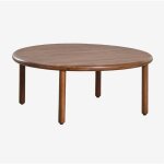 Sklum - table basse ronde olivia en bois d'acacia brun acacia fonc� �80 cm
