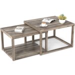 Table basse ronde en verre, table centrale moderne de 81 cm avec plateau en verre tremp transparent, ...