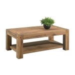 Pier import - table basse rustique double plateau fjord