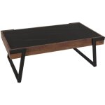 Décoshop26 - table basse table de salon 43x120x64 cm pierre frittée aspect marbre bois noir marron foncé ... Décoshop26 - table basse table de salon 43x120x64 cm pierre frittée aspect marbre bois noir marron foncé ...