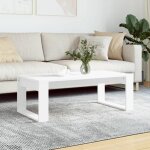 Table basse, table de salon, bout de canap� blanc 102x50x35 cm bois d'ing�nierie togp35256 design in