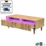 Modfu - table basse - table de salon - buffet bas - dessus de tiroir en forme de vague - contemporaine ...
