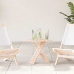 Table basse - table salon marron 33 x 33 x 40. 5 cm bois massif de noyer 246535