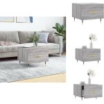 Table basse sonoma gris 50x50x40 cm bois d'ing�nierie - table basse - meuble salon - table d'appoint ...