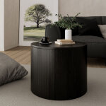 Table basse tavilo, noir / ch�ne, 48x48cm, vicco