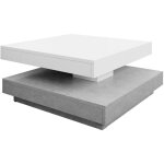 Mobilier1 - table basse transformateur comfivo 385, béton + blanc, 34x70x70cm, diamètre: 0, stratifié, ... Mobilier1 - table basse transformateur comfivo 385, béton + blanc, 34x70x70cm, diamètre: 0, stratifié, ...