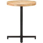 Table de bistro?table de cuisine?table haute ronde �60x75 cm bois de manguier brut cfw795163