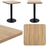 Vidaxl - table de bistro marron clair 50x50 cm mdf - table bistrot - table ronde - table pour deux - ...