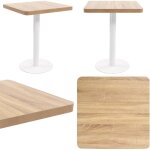 Table de bistro marron clair 60x60 cm mdf - table bistrot - table ronde - table pour deux - mobilier ...