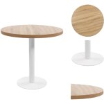Table de bistro marron clair 80 cm mdf - table bistrot - table ronde - table repas - mobilier extrieur ...