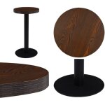 Table de bistro marron fonc 40 cm mdf - table bistro - table ronde - table pour deux - mobilier extrieur ...
