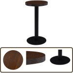 Table de bistro marron fonc 40 cm mdf - table bistro - table ronde - table pour deux - mobilier extrieur ...