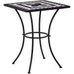 Table de bistro mosaïque noir et blanc 60 cm céramique - table de jardin - table d'appoint - mobilier ... Table de bistro mosaïque noir et blanc 60 cm céramique - table de jardin - table d'appoint - mobilier ...