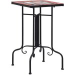 Design in - table de bistro mosa�que terre cuite et blanc c�ramique cfw44248
