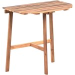 Table de bistrot de jardin en bois d'acacia demi ronde 70 x 44 cm pliable meuble d'extérieur marron osigo ... Table de bistrot de jardin en bois d'acacia demi ronde 70 x 44 cm pliable meuble d'extérieur marron osigo ...