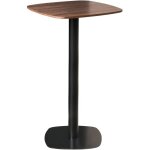 Table de bistrot de jardin rustique moderne base mtallique 60 x 60 cm marron fonc et noir morella