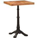 Table bistrot marron 50 x 50 x 76 cm bois d'acacia massif cfw528380