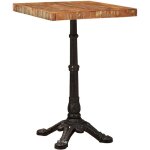 Table de bistrot marron bois de r�cup�ration massif