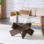 Table � caf� table � caf� ronde table basse pour canap� table � caf� de salon moderne, vintage et industrielle ...