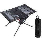 Table de camping pliante, mini table pliante portable avec sac en filet et sac de transport, table de ...