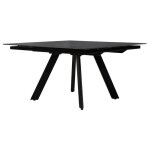 Meubletmoi - table carr extensible 140  190 cm cramique gris anthracite - ryuk