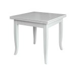 Webmarketpoint - table carrée extensible en bois massif coloris blanc 90x90 - 180 cm Webmarketpoint - table carrée extensible en bois massif coloris blanc 90x90 - 180 cm