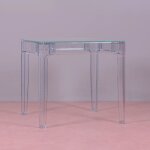 Nest dream - table carr�e en verre avec pieds - ghost - transparent