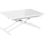 Fijalo - table centrale �l�vatrice et extensible up - down blanc.
