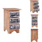 Table de chevet 30x30x51 cm bois d'acajou massif - table de chevet - commode - meubles de chambre - mobilier ...